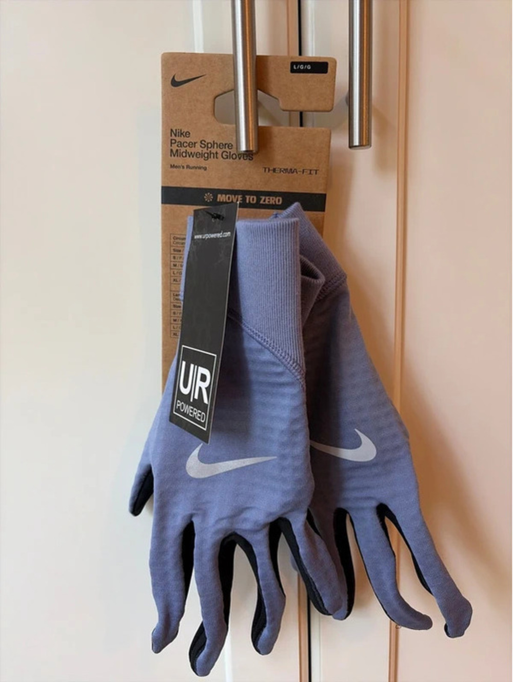 Nike Men's Pacer Sphere Midweight Therma-FIT Running Gloves Large Blue NWT